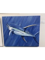 RICHARDS DEEP BLUE 22 X 24, Artist Kelly Richards