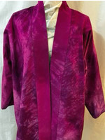 STUL-hand dyed fuschia jacket L hand stamped lining 44"bust