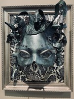 Lisa Boozer BOOZ  - Lisa Boozer - Medusa,  mixed media leather & metal art
