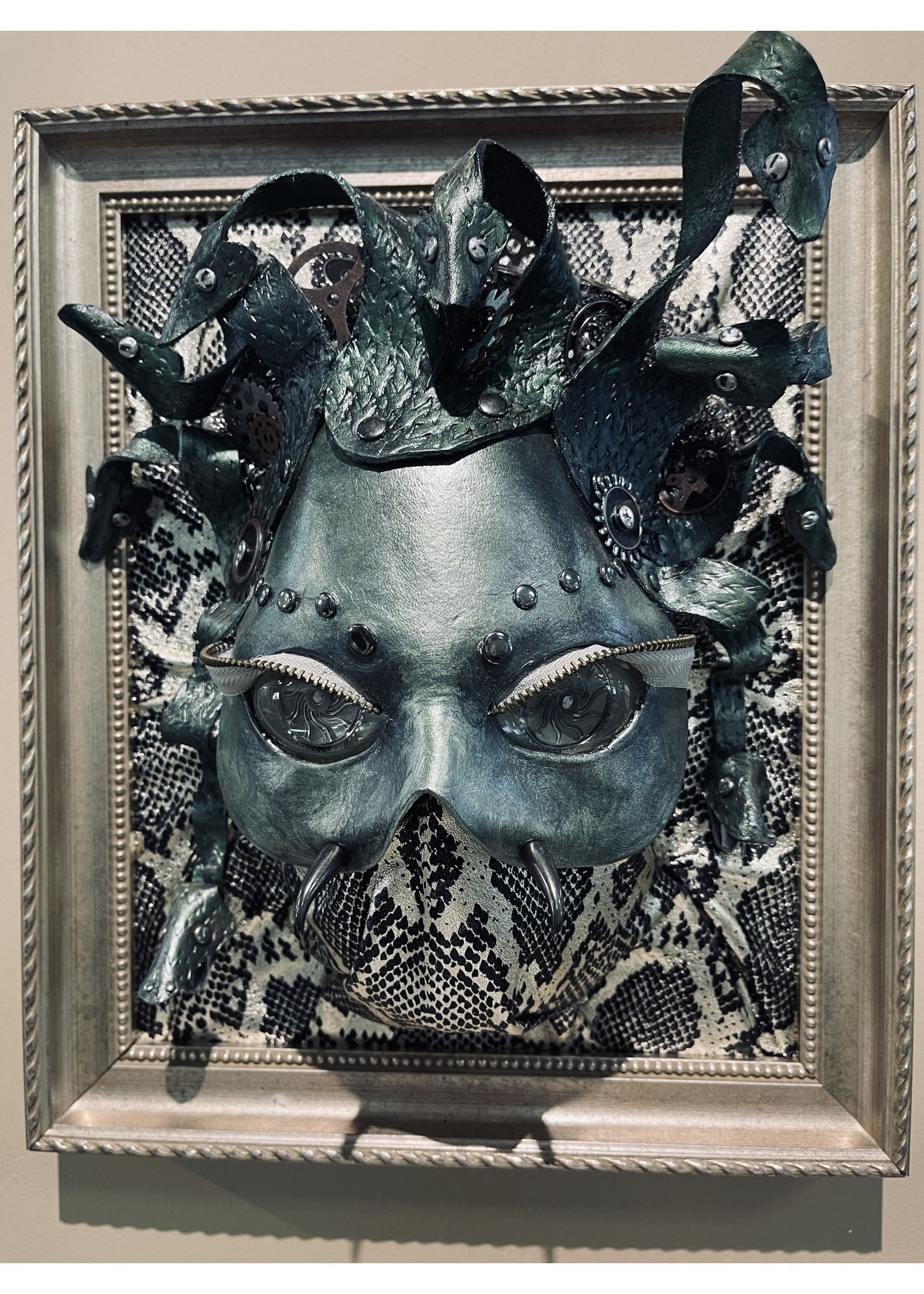 Lisa Boozer BOOZ  - Lisa Boozer - Medusa,  mixed media leather & metal art