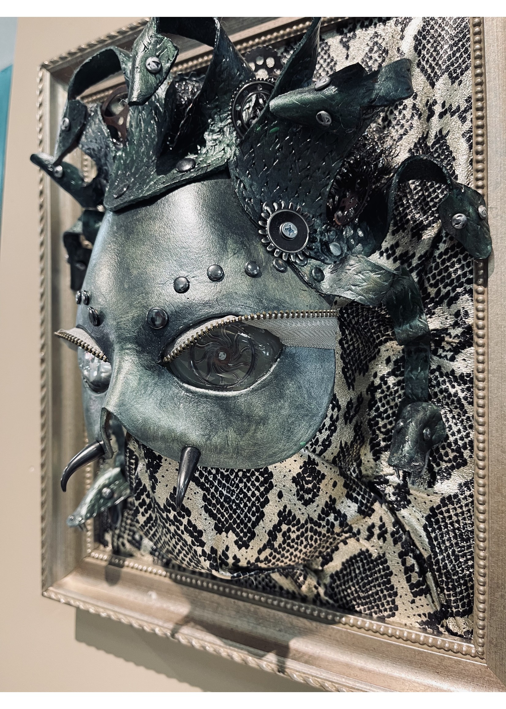 Lisa Boozer BOOZ  - Lisa Boozer - Medusa,  mixed media leather & metal art