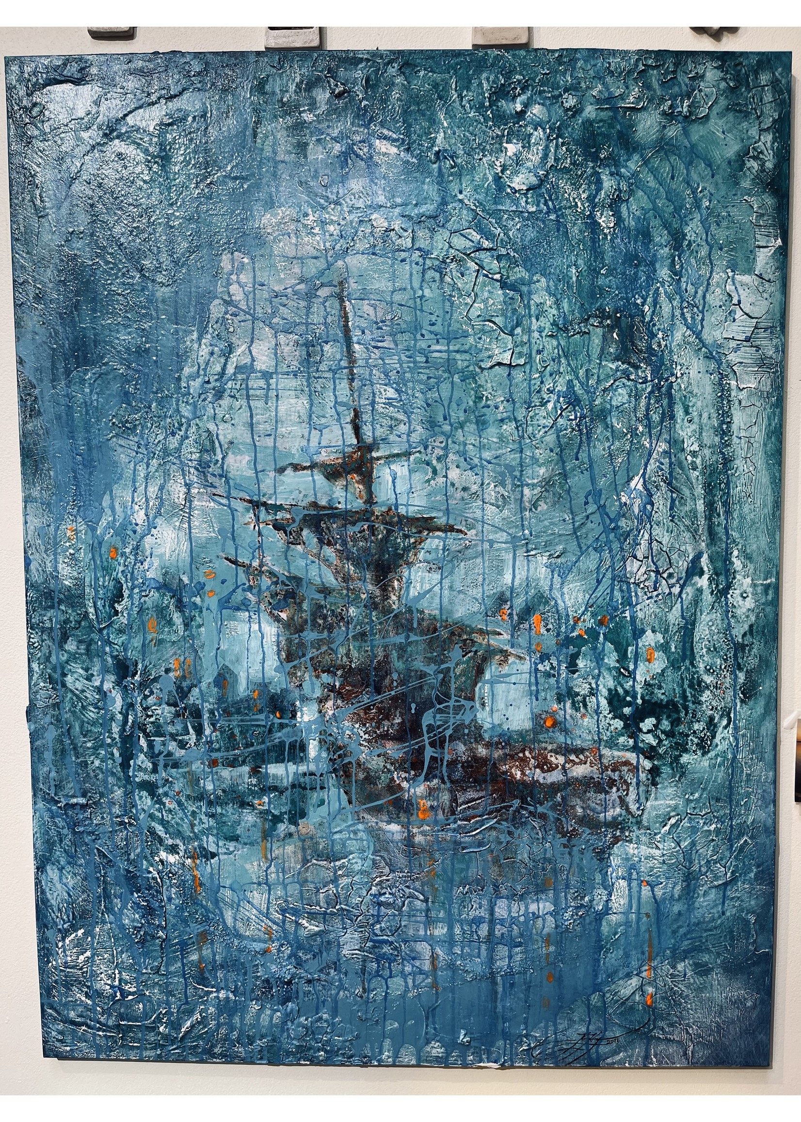 Blueskies Gallery BLUESKIES GALLERY IGNAT KONSTANTINIV SAILS IN BLUE 40 X 30