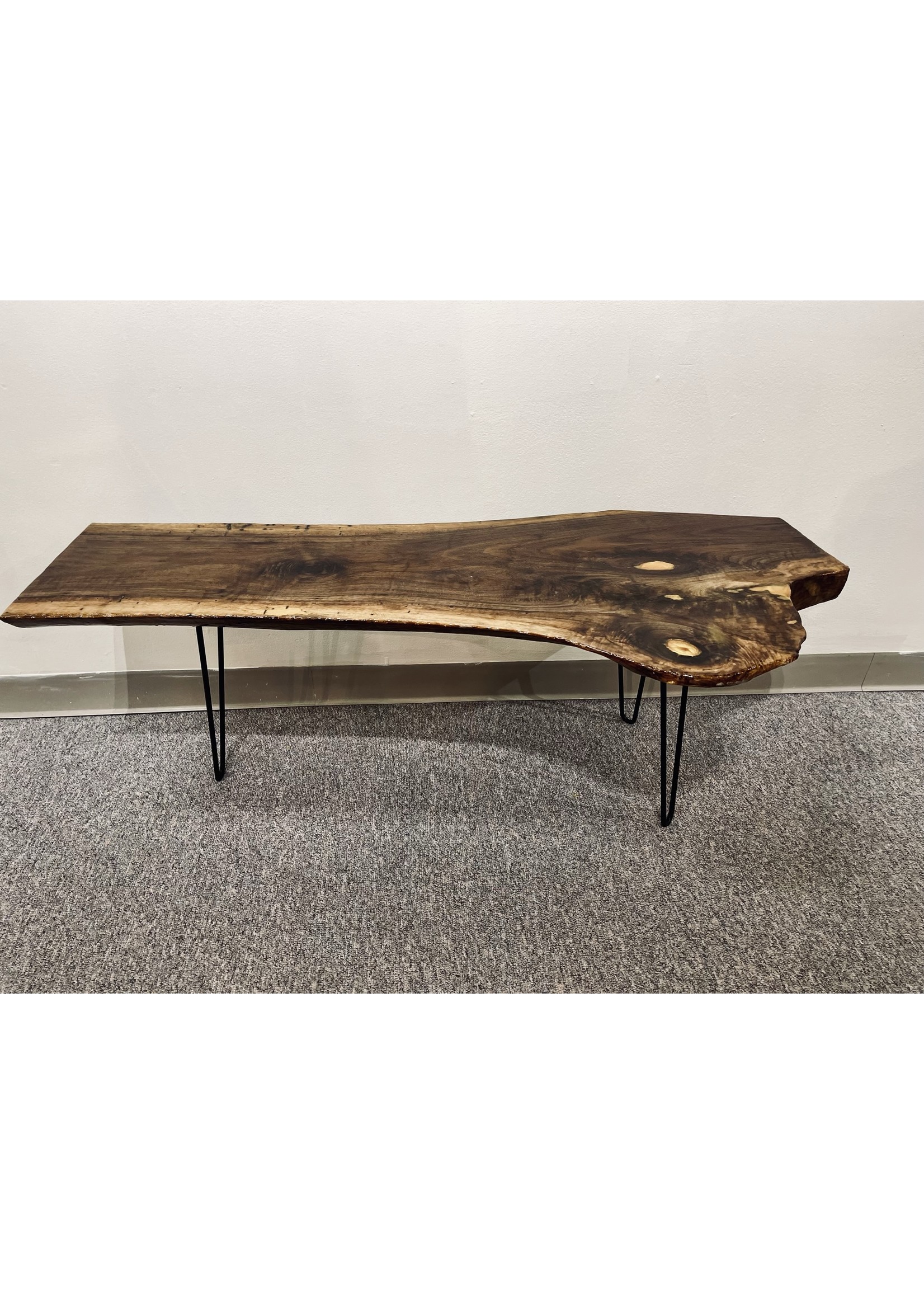 Mike Sexton MIKE SEXTON BLACK WALNUT COFFEE TABLE 18 INCHES TALL 48 INCHES LONG