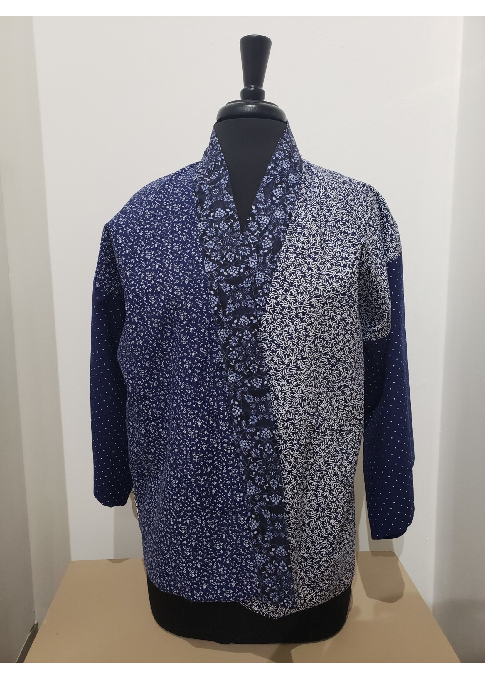 Priscilla Stultz Blue kimono jacket size m