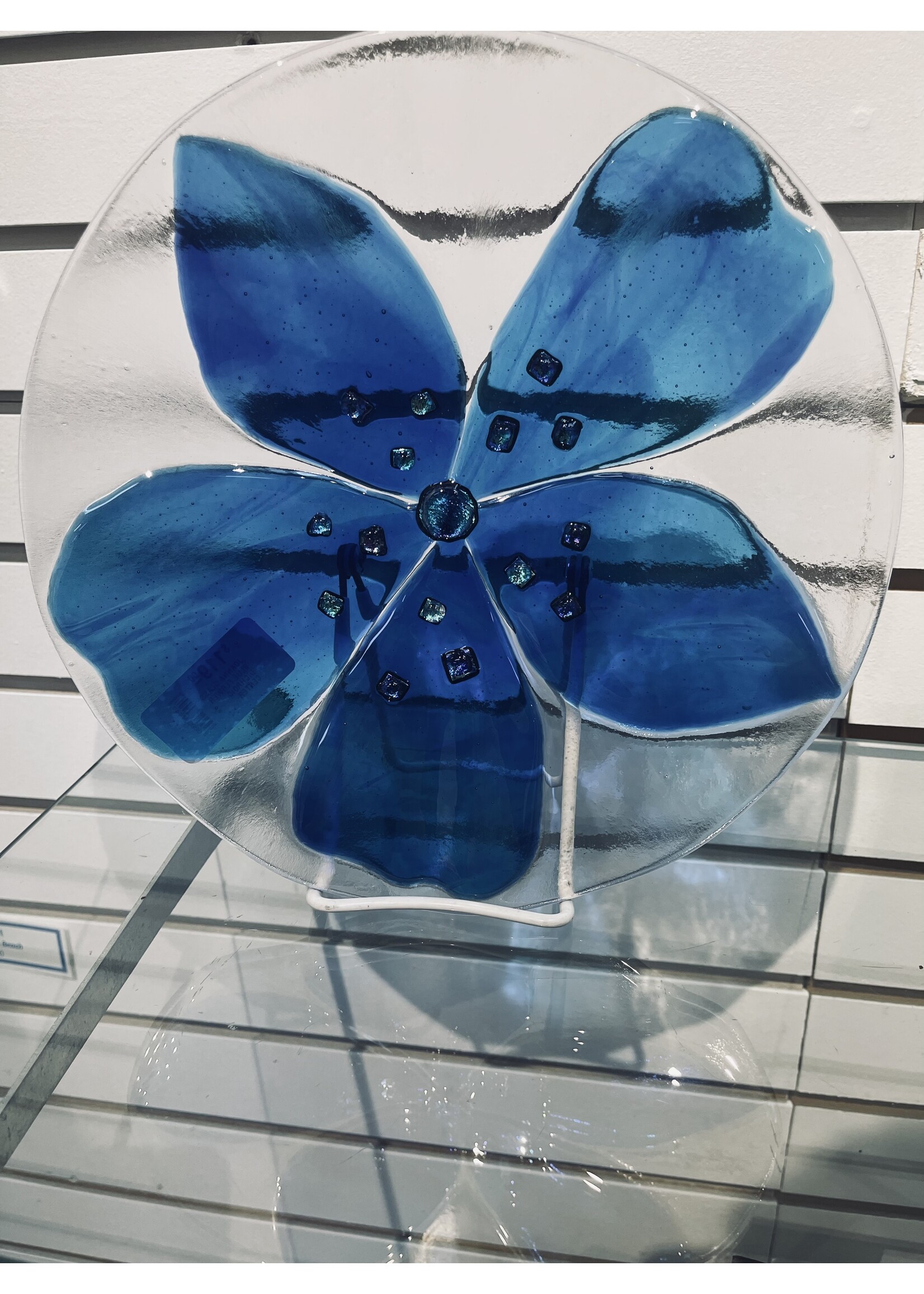 Joanna Glass JOANNA GLASS BLUE FLOWER DICHROIC CENTER LARGE