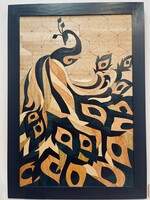 HAMILTON JANET FLURRY OF FEATHERS  28 1/2X40 1/2 FRAMED