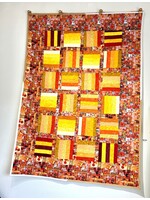 JOHNSON DEBRA- QUEEN SZE BRIGHTORG Orangey with Yellow QUILT65 wide 94 long