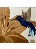 Hamilton Janet Hamilton Blue Hummingbird 25.25x25.25"