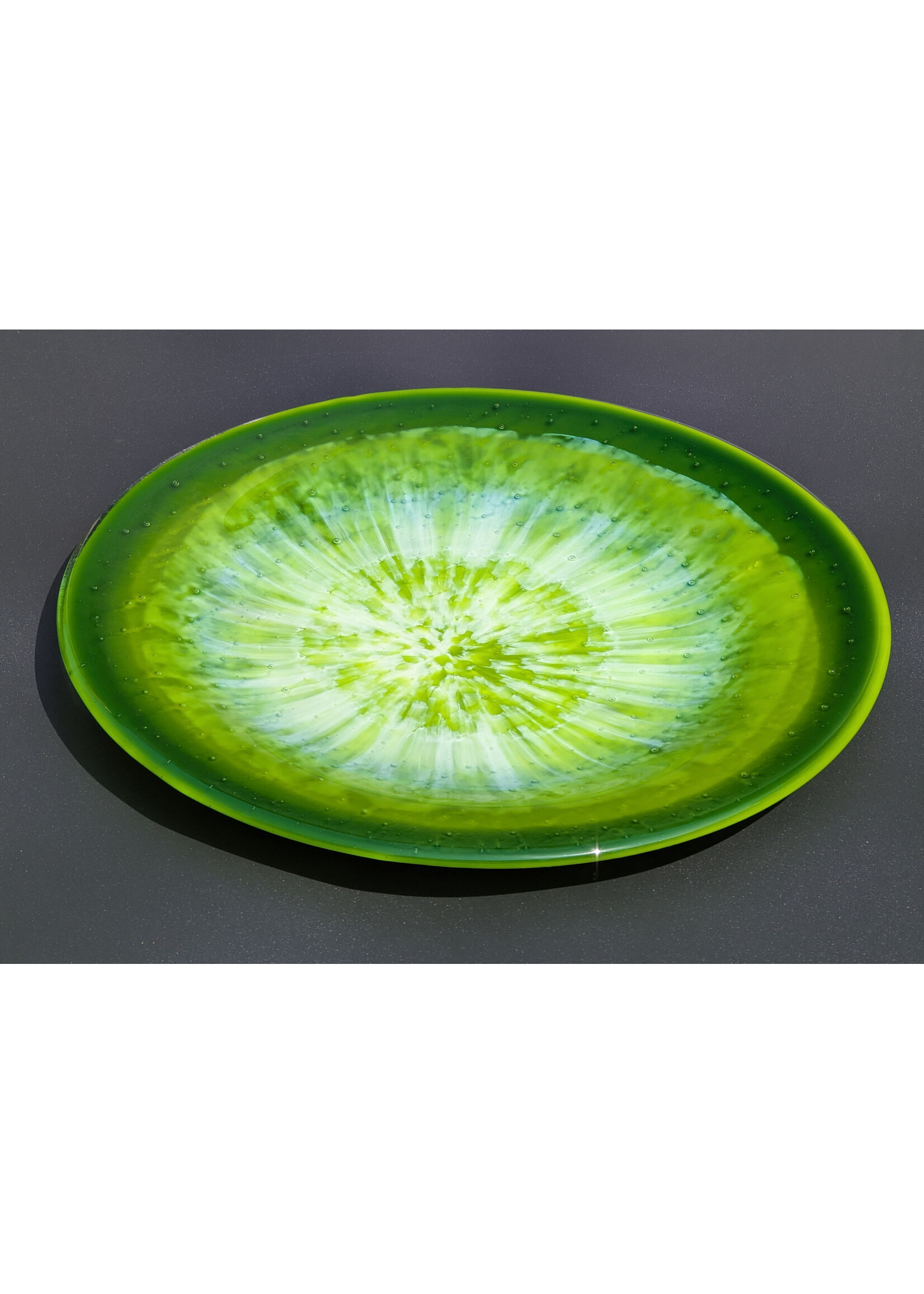 Joy Matthews Matthews Joy - Springwake Pressed Glass Plate 11 1/4" x 7/8" Food Safe