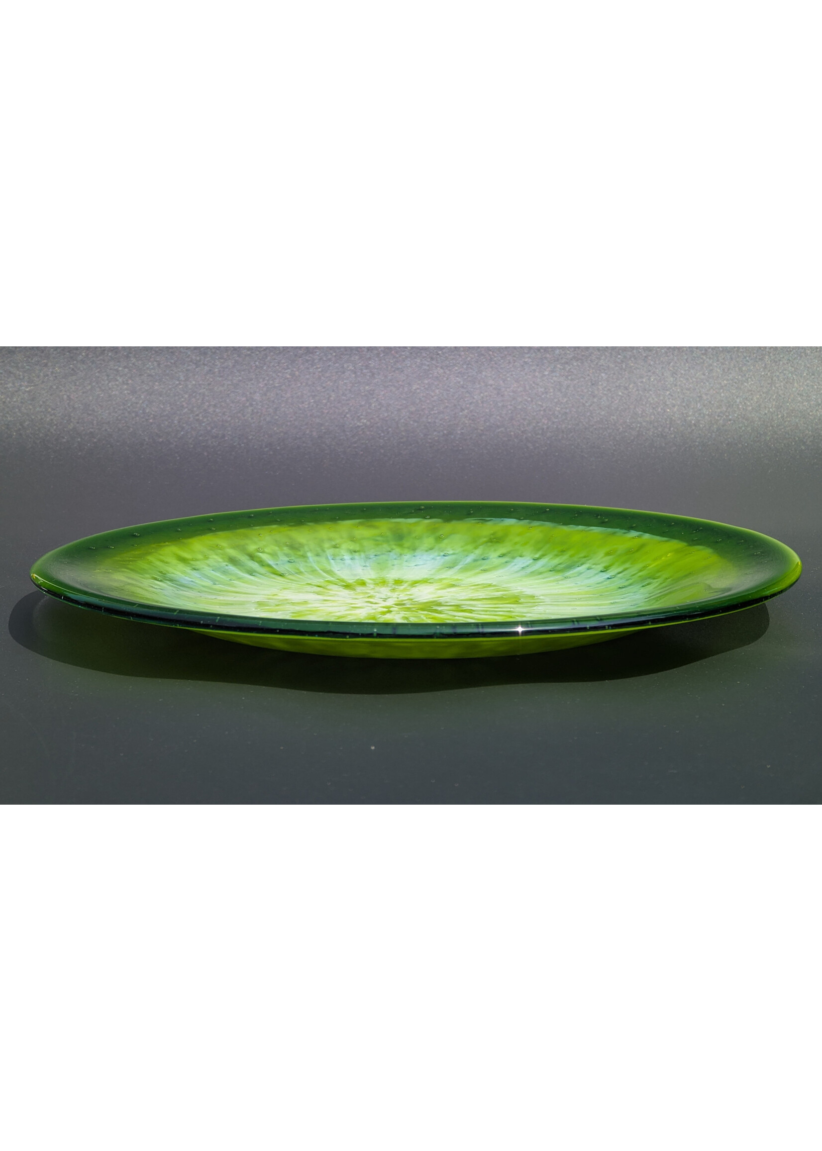 Joy Matthews Matthews Joy - Springwake Pressed Glass Plate 11 1/4" x 7/8" Food Safe