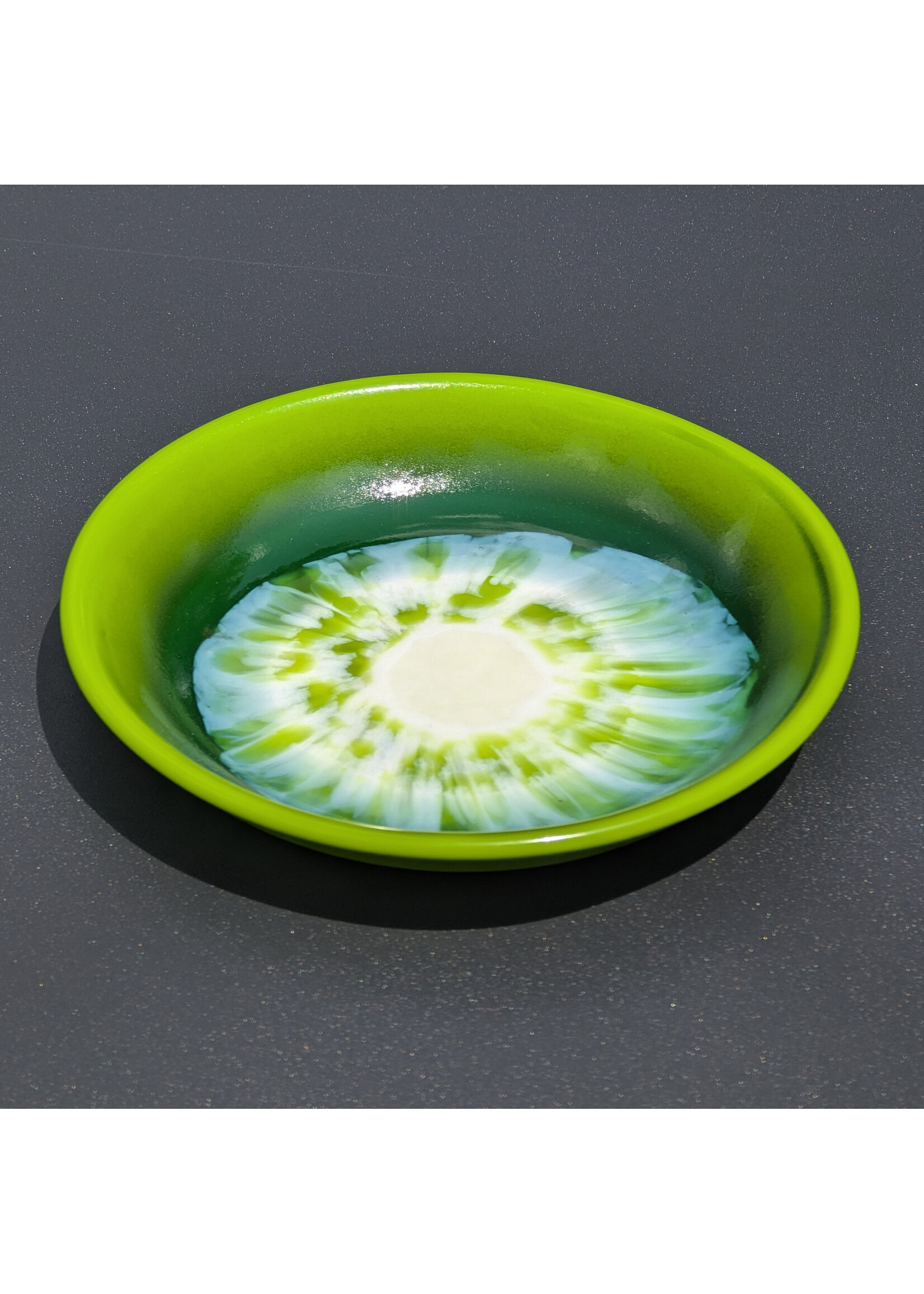 Joy Matthews Matthews Joy - Springburst Small pressed glass dish 5 1/2" Diameter x 7/8" Not Food Safe