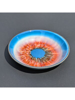 Joy Matthews Matthews Joy - Storm Eye Small pressed glass dish 5 1/2" Diameter x 1" Not Food Safe