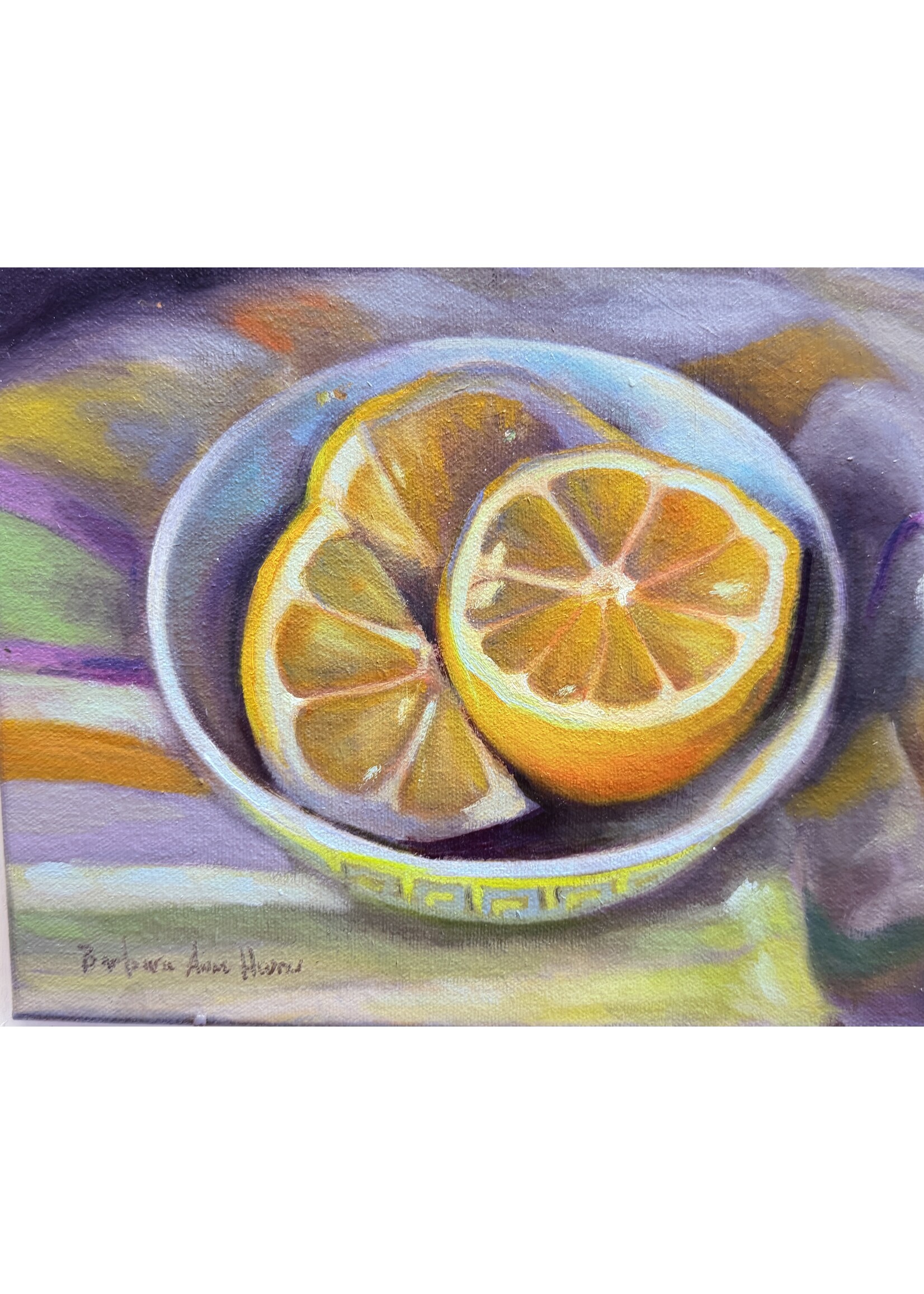 Barbara Anne Harris HARR - BARBARA Harris - Birds at the Beach 30x30 Lemon Bowl  8x10 oil