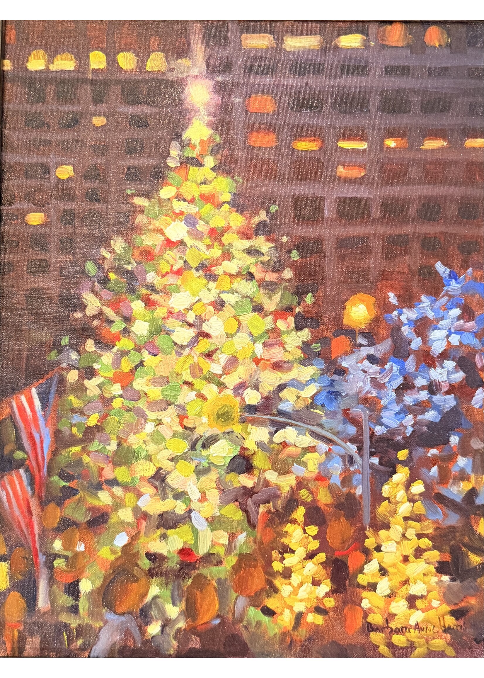 Barbara Anne Harris HARR - BARBARA Harris -Rockefeller Center, 11x14 oil