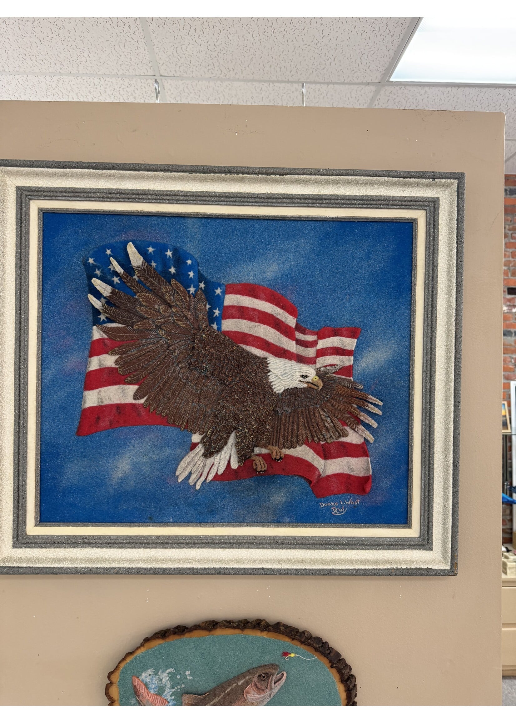WEST - DUANE L WEST "Flying with Glory" Framed 26x30