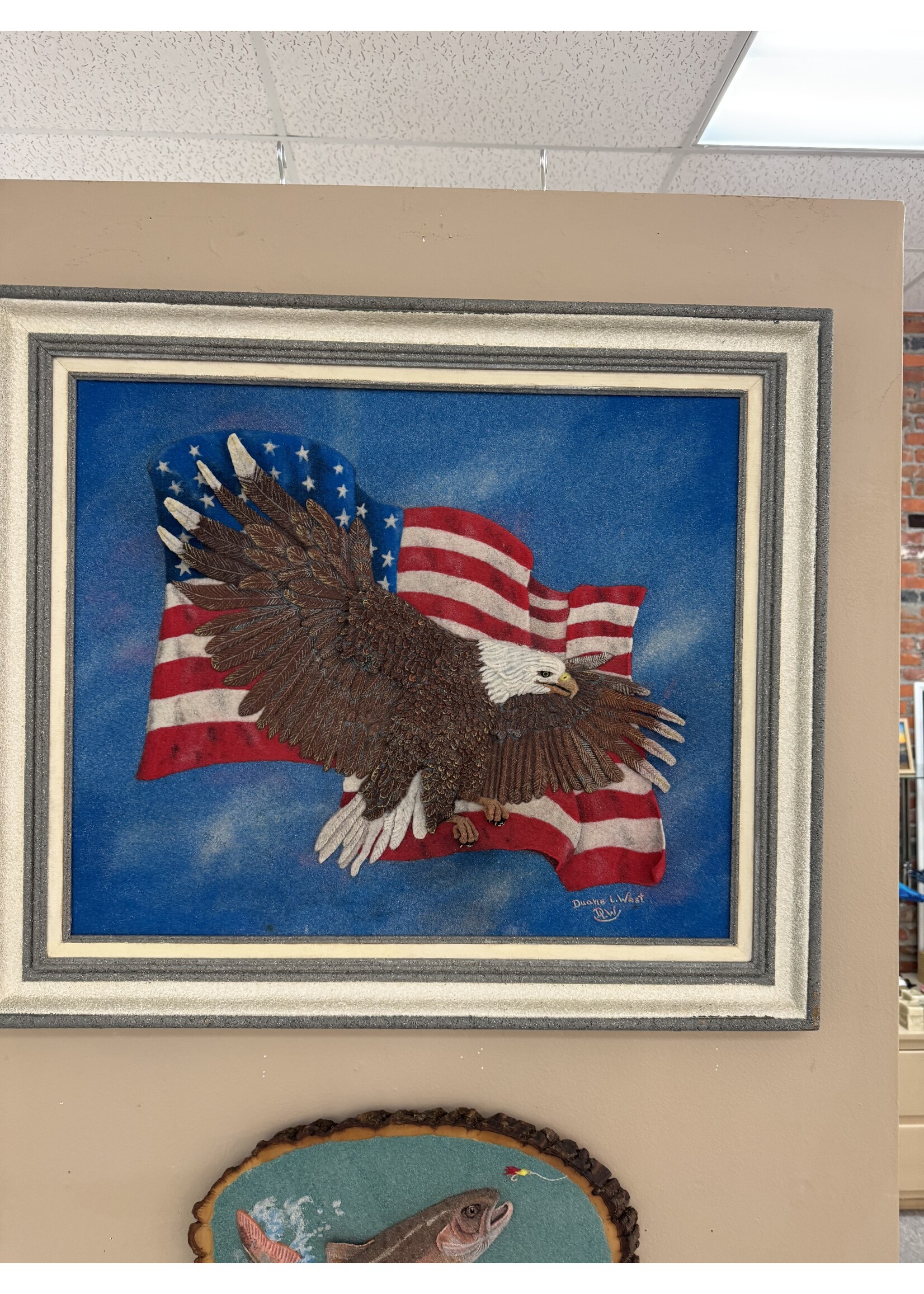 WEST WEST - DUANE L WEST "Flying with Glory" Framed 26x30