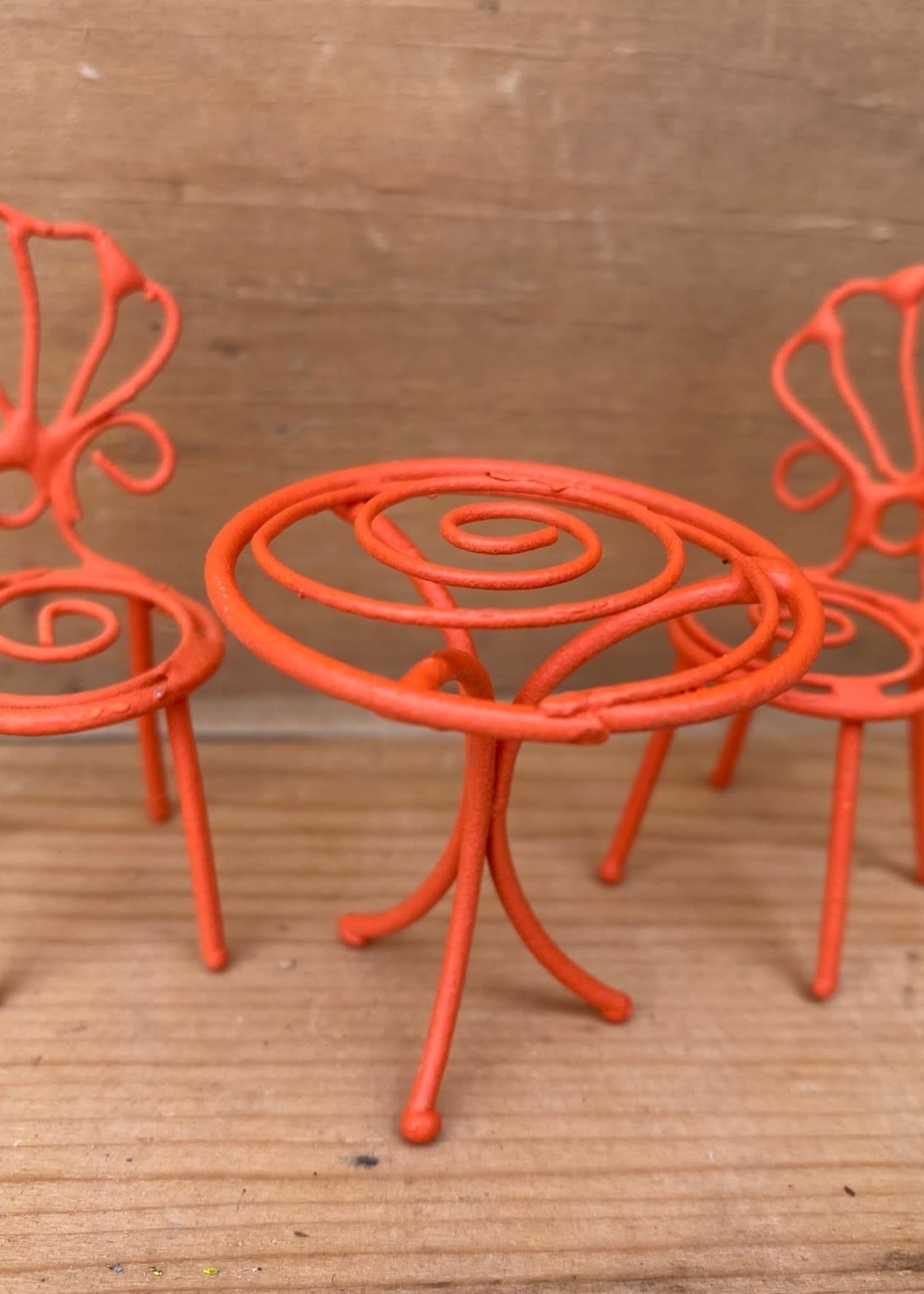 Miniature Bistro Set - 2 Chairs, 1 Table