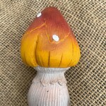 Mushroom Pointed Top Orange with White Spots