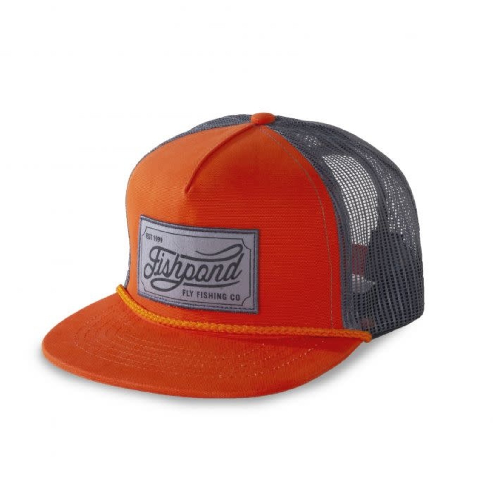 FISHPOND Heritage Trucker Hat Orange Charcoal
