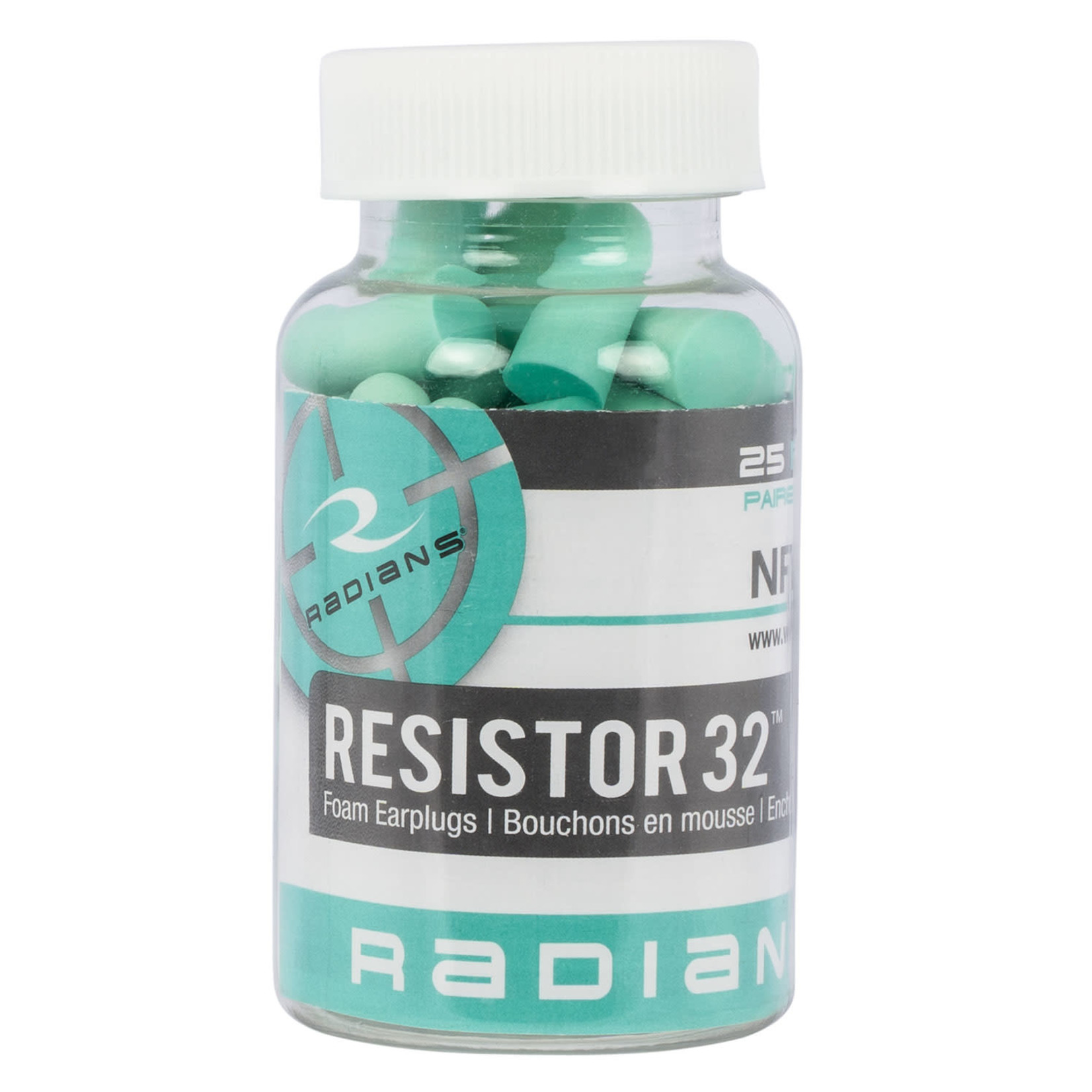 Radians Resistor 32 25 pairs Ear Plugs Foam Green