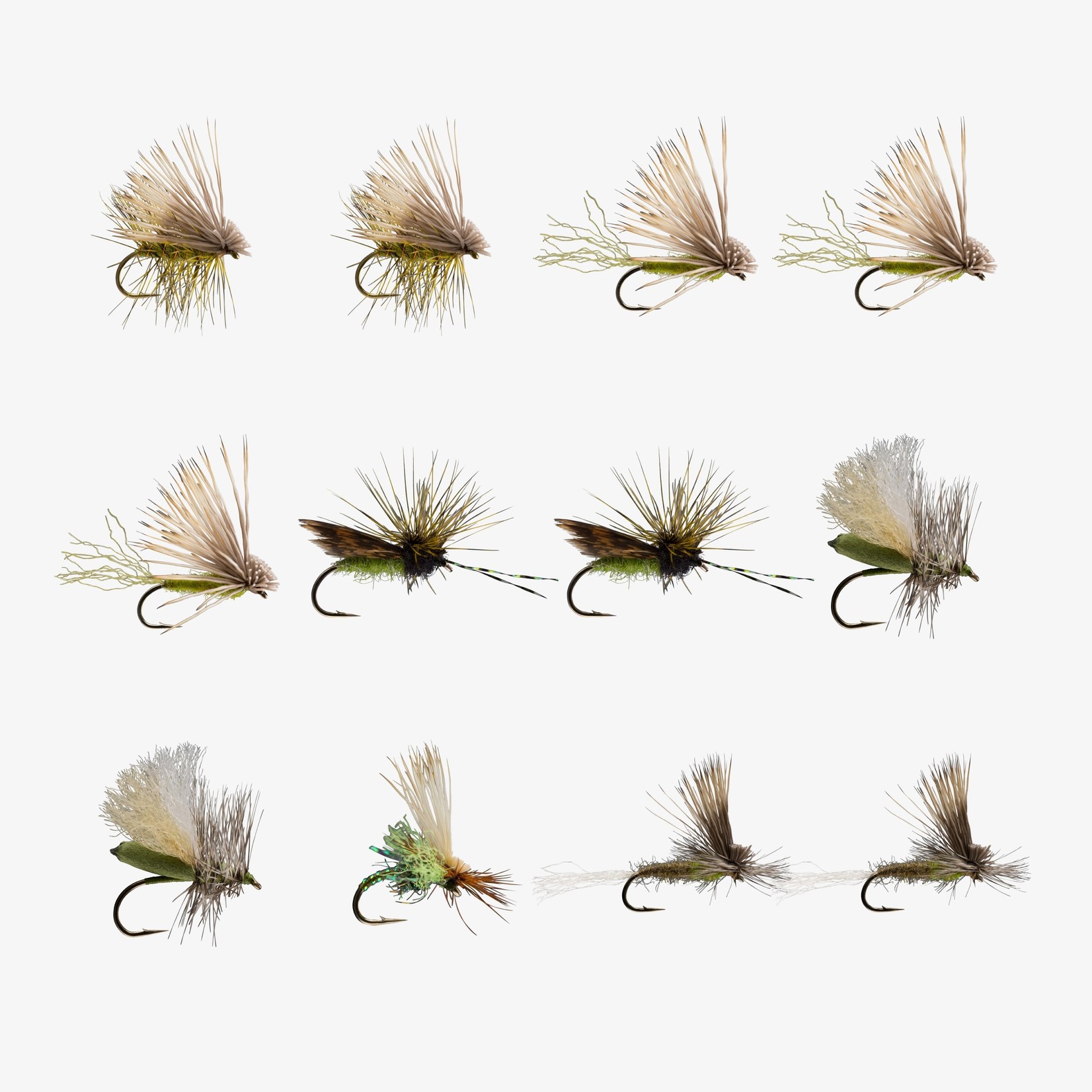 RIO Olive Caddis Dry Assortment