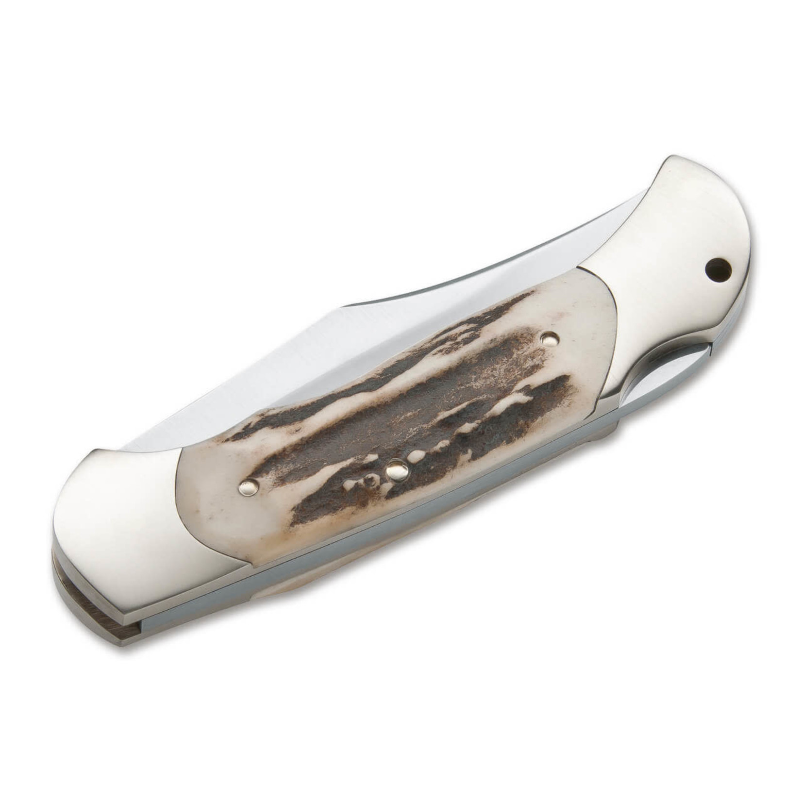 boker Boker Stag Lock Blade Folding Knife 8 1/8" OAL 113004ST  440C Stainless Steel