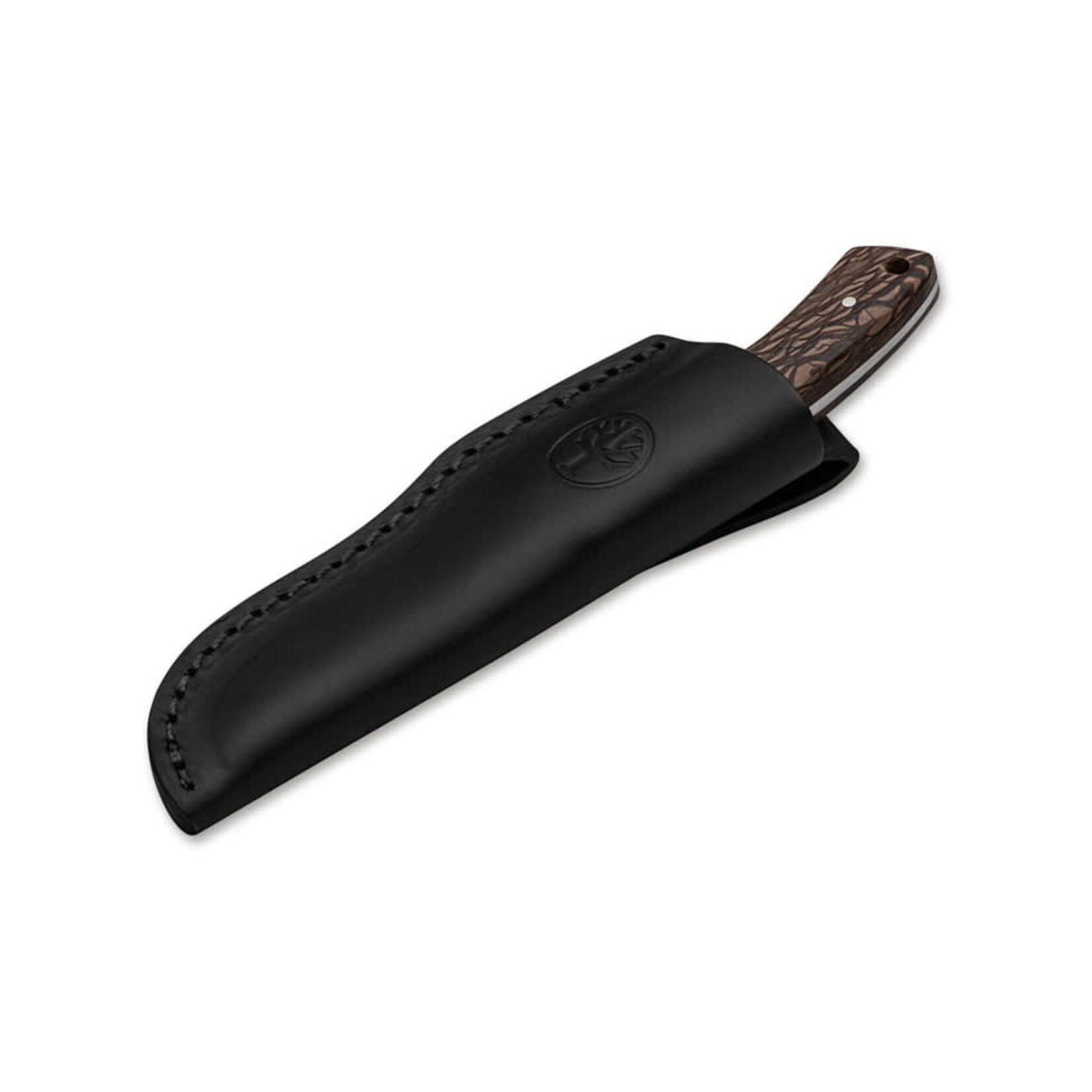 boker Boker Integral Hunter Fixed Blade Knife, 3.5" Blade 440c, Lacewood Handle-Closeout