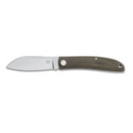 boker FOX KNIVES Livri 2.76in Satin Sheepsfoot OD Green Micarta Handle Folding Knife (01FX849)