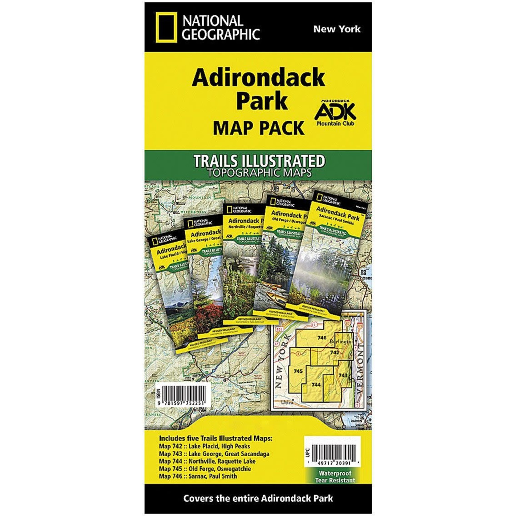 ADIRONDACK PARK MAP PACK BUNDLE Nat Geo Map