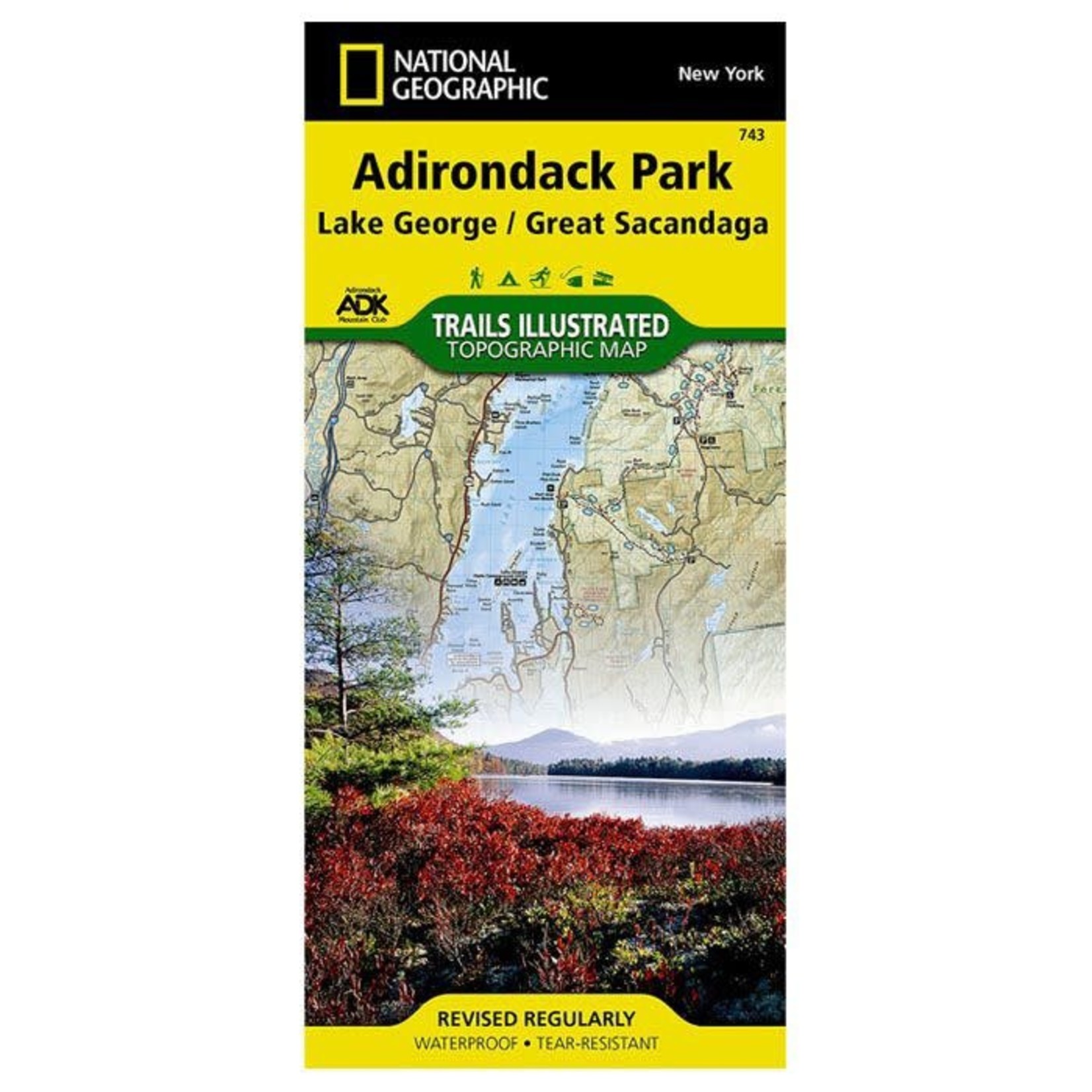 LAKE GEORGE/SACANDAGA LK #743 Nat Geo Map