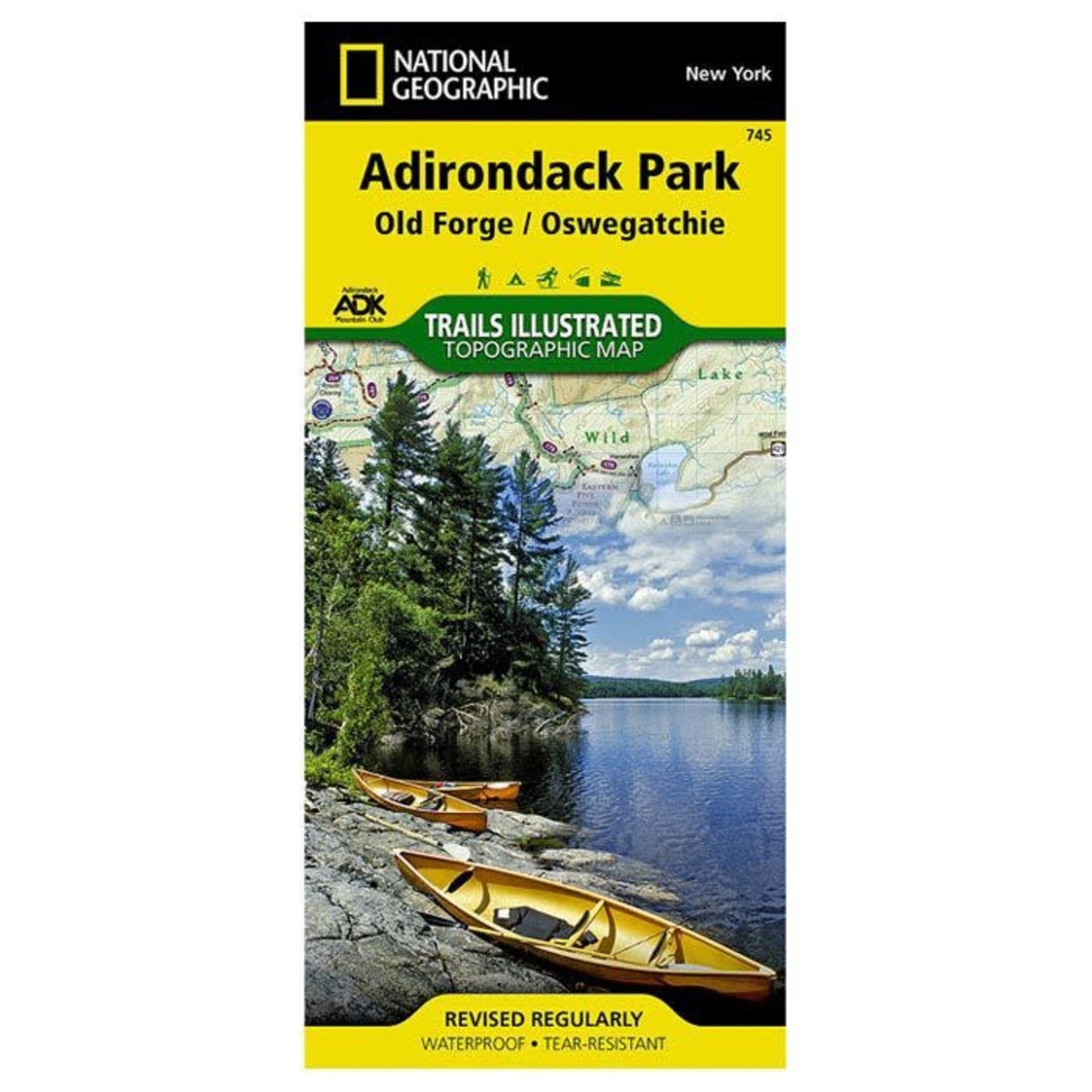 Old Forge, Oswegatchie  Adirondack Park Nat Geo Map