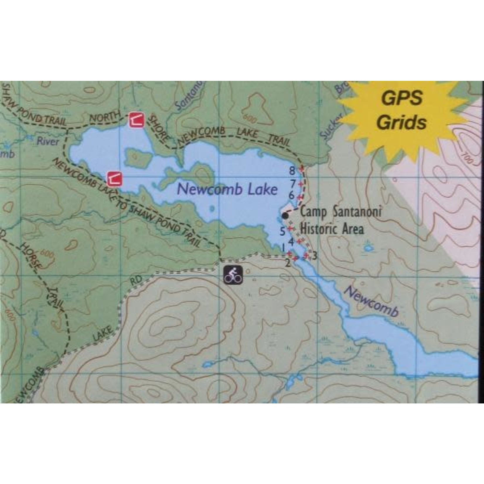 ADK PADDLERS MAP NEWCOMB