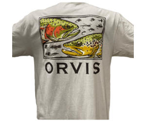 Orvis Men's Trout Landscape T-Shirt Military Green Size XL Orvis