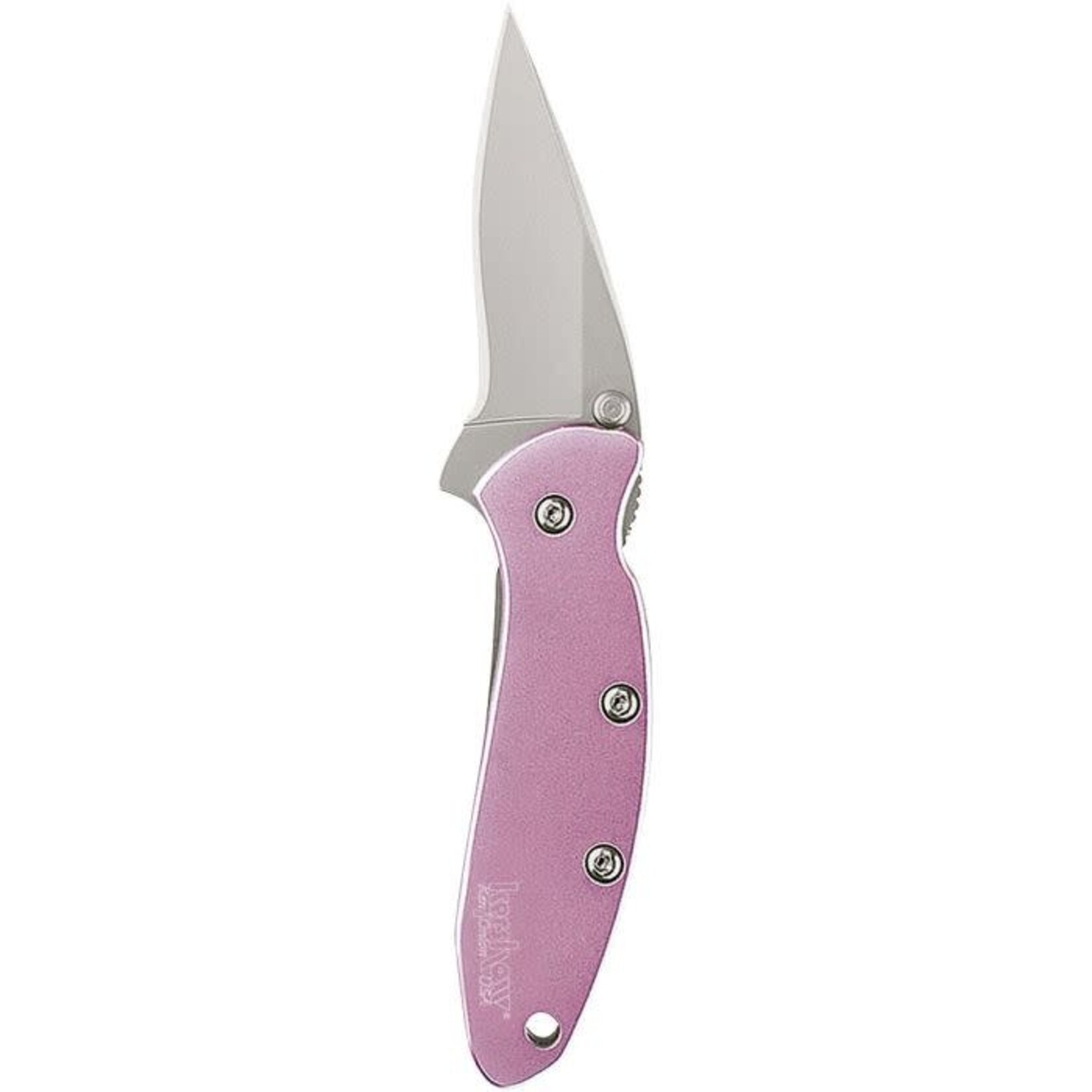 Kershaw Kershaw 1600PINK Chive 1.90" Folding Drop Point Plain Bead Blasted 420HC SS Blade Pink Anodized