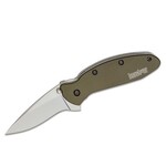 Kershaw Kershaw 1620OL Scallion 2.40" Folding Drop Point Plain Bead Blasted 420HC SS Blade Olive Drab