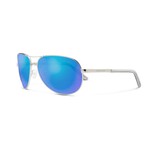 Suncloud Suncloud Aviator Silver Polarized Blue Mirror Glasses