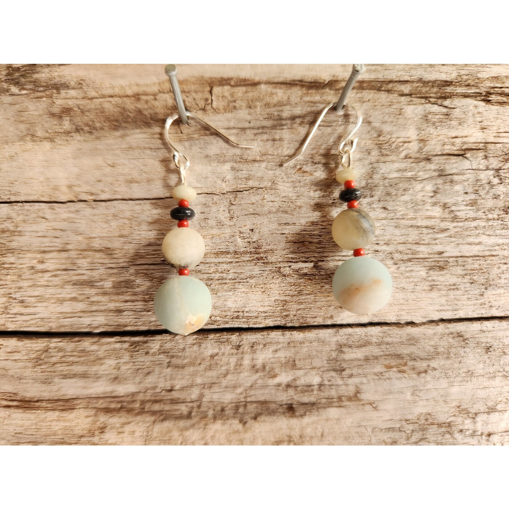 HB Designs  Amazonite stone / Sterling Silver earings