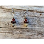 HB Designs HB Designs  Canyon colors jasper earrings, sterling silver ear wires
