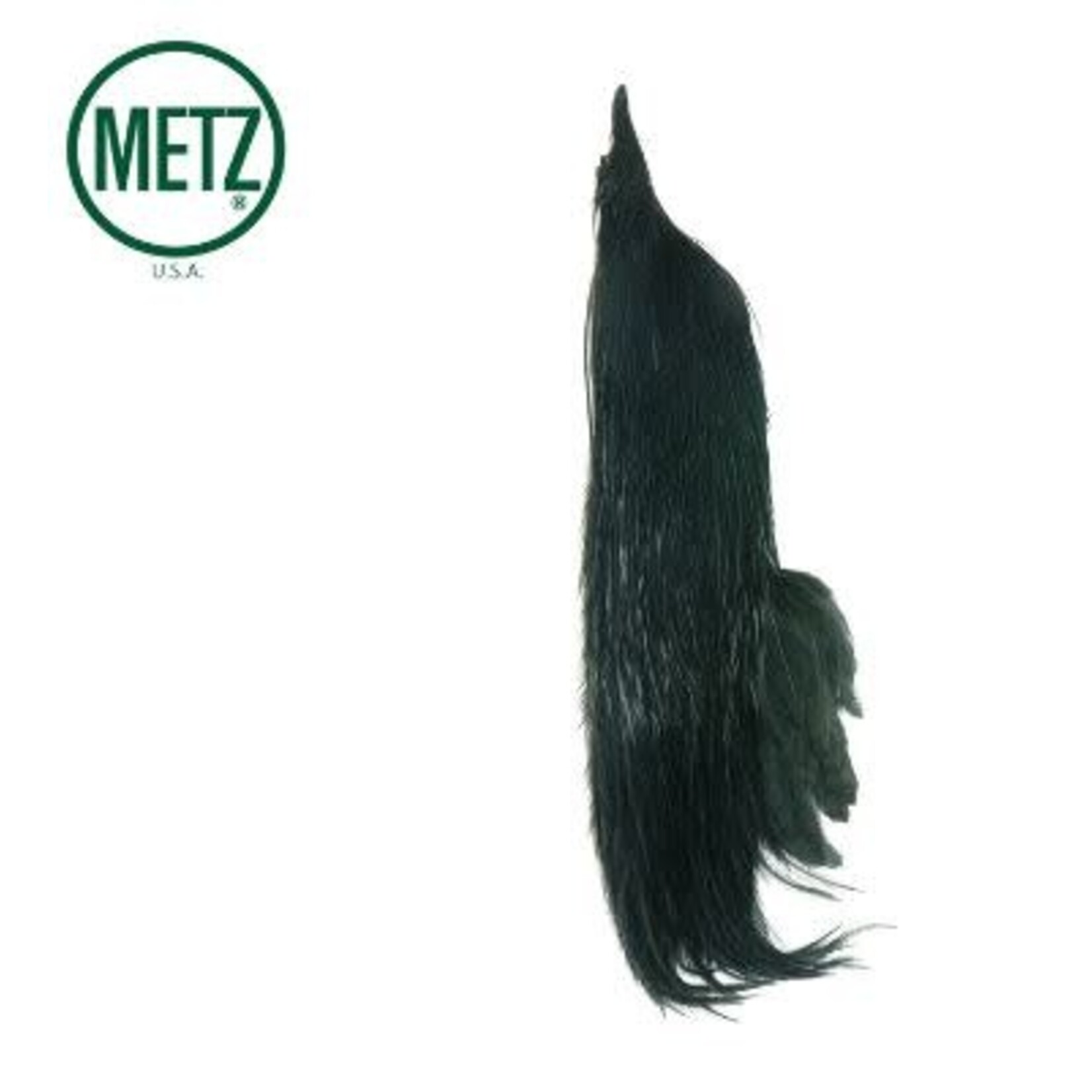metz feathers METZ #3 HALF NECK BLACK DYED