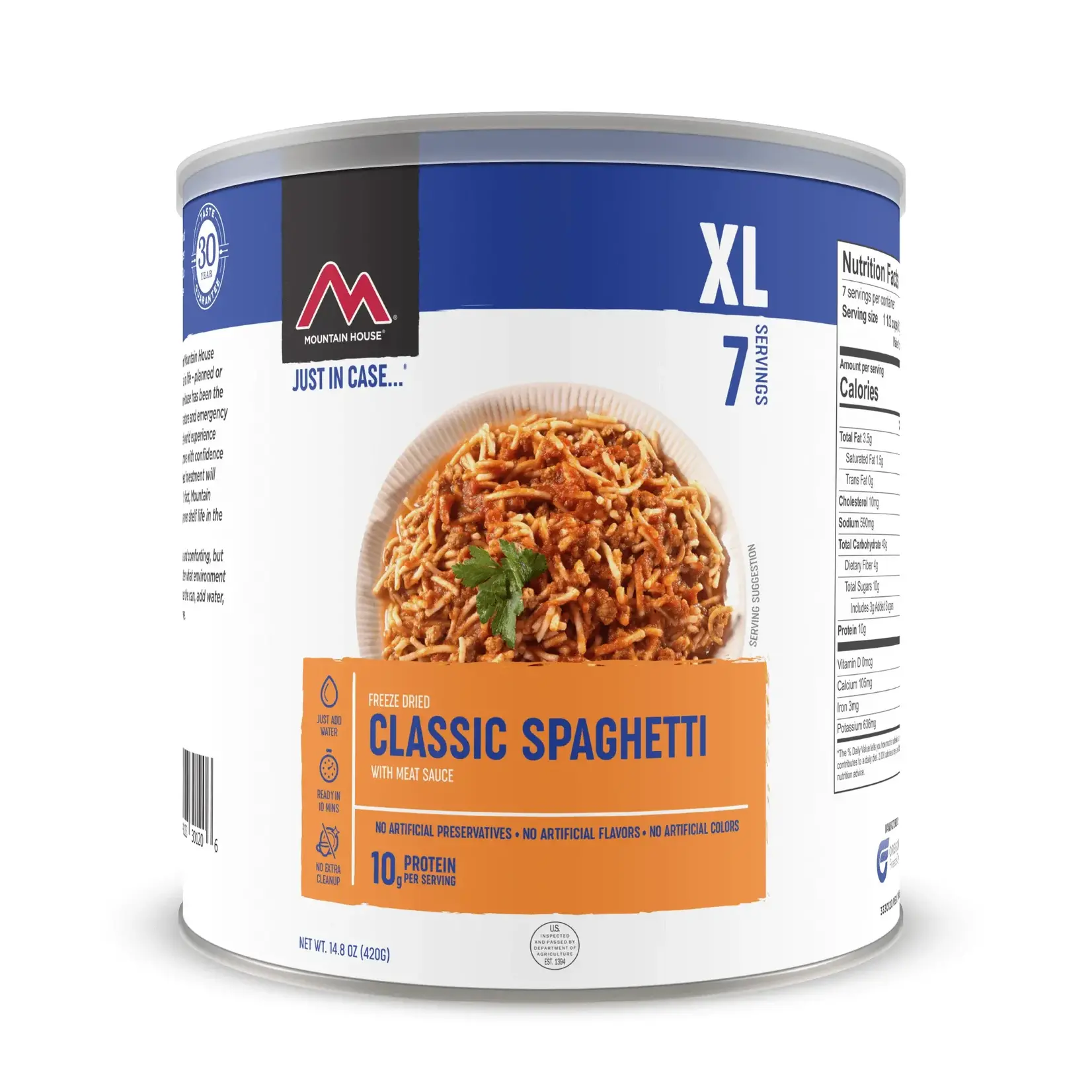 MOUNTAIN HOUSE Classic Spaghetti with Meat Sauce - No. 10 Can 7 Servings XL