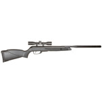 Gamo Wildcat Whisper Air Rifle Gas Piston 177 Black Black Receiver Black Molded All Weather Stock Scope 4x32mm