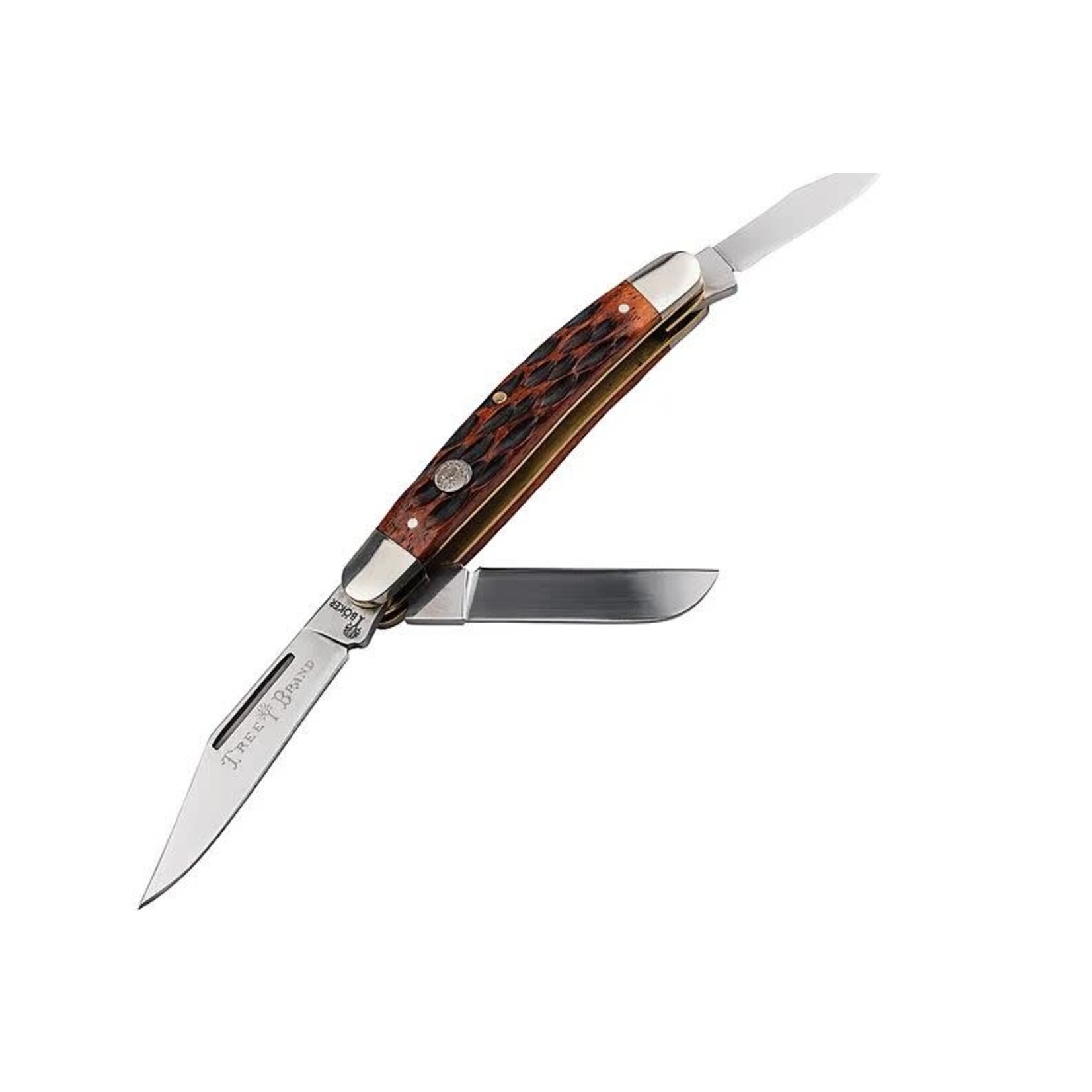 boker Boker Treebrand Medium Stockman-Jigged Brown