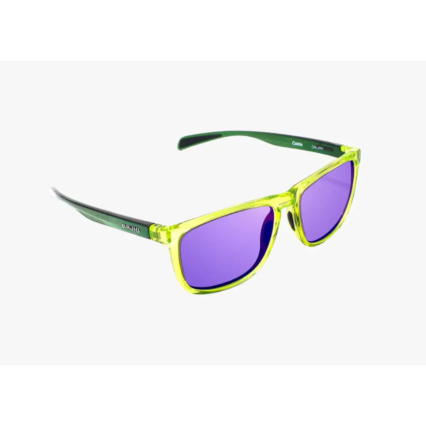 Bajio Bajio Calda Lt Green Green Gloss/Violet Mirror Poly Sunglasses