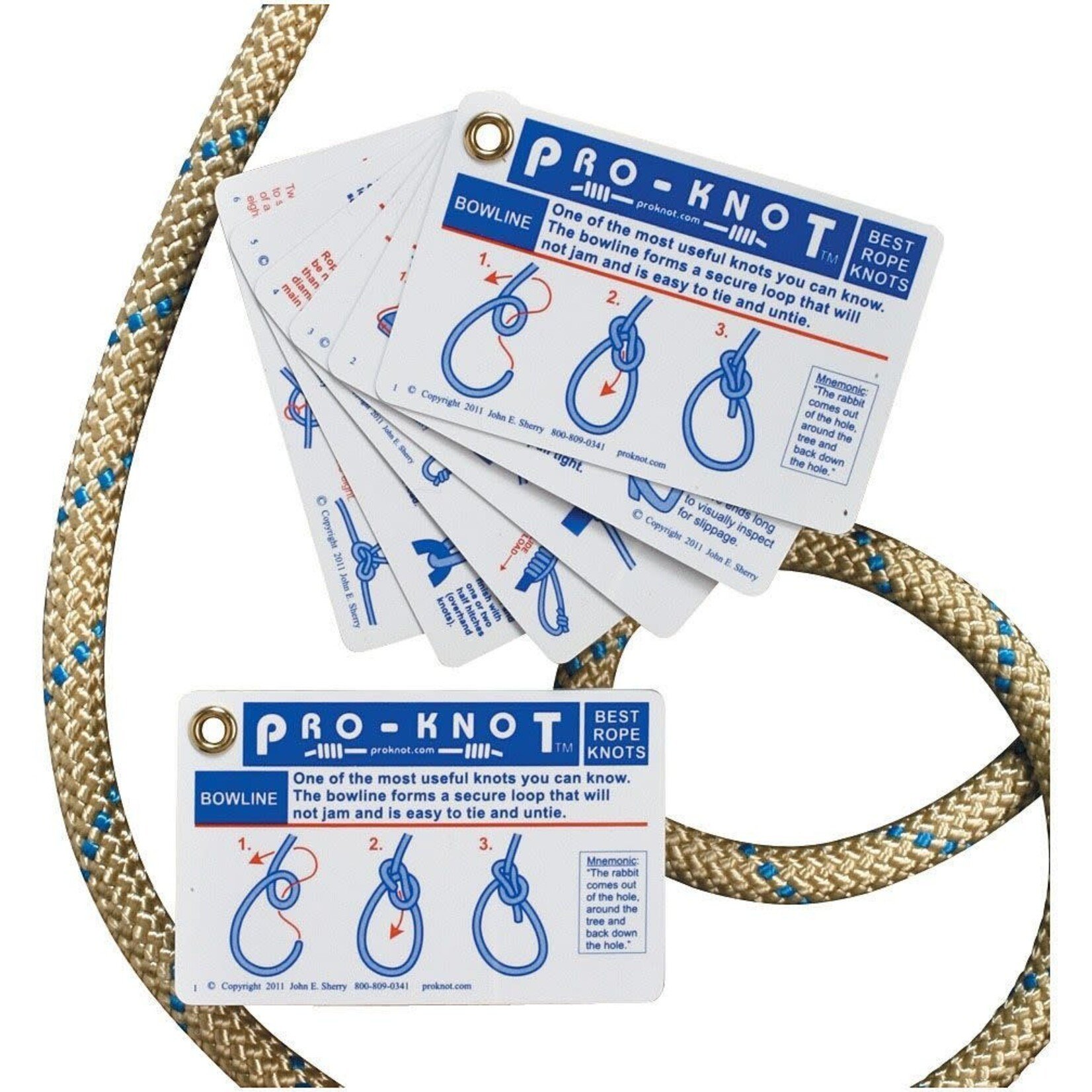 Pro-Knot 20 Essential Rope Knots Waterproof Pro-Knot PKO101 Outdoor Knot Cards