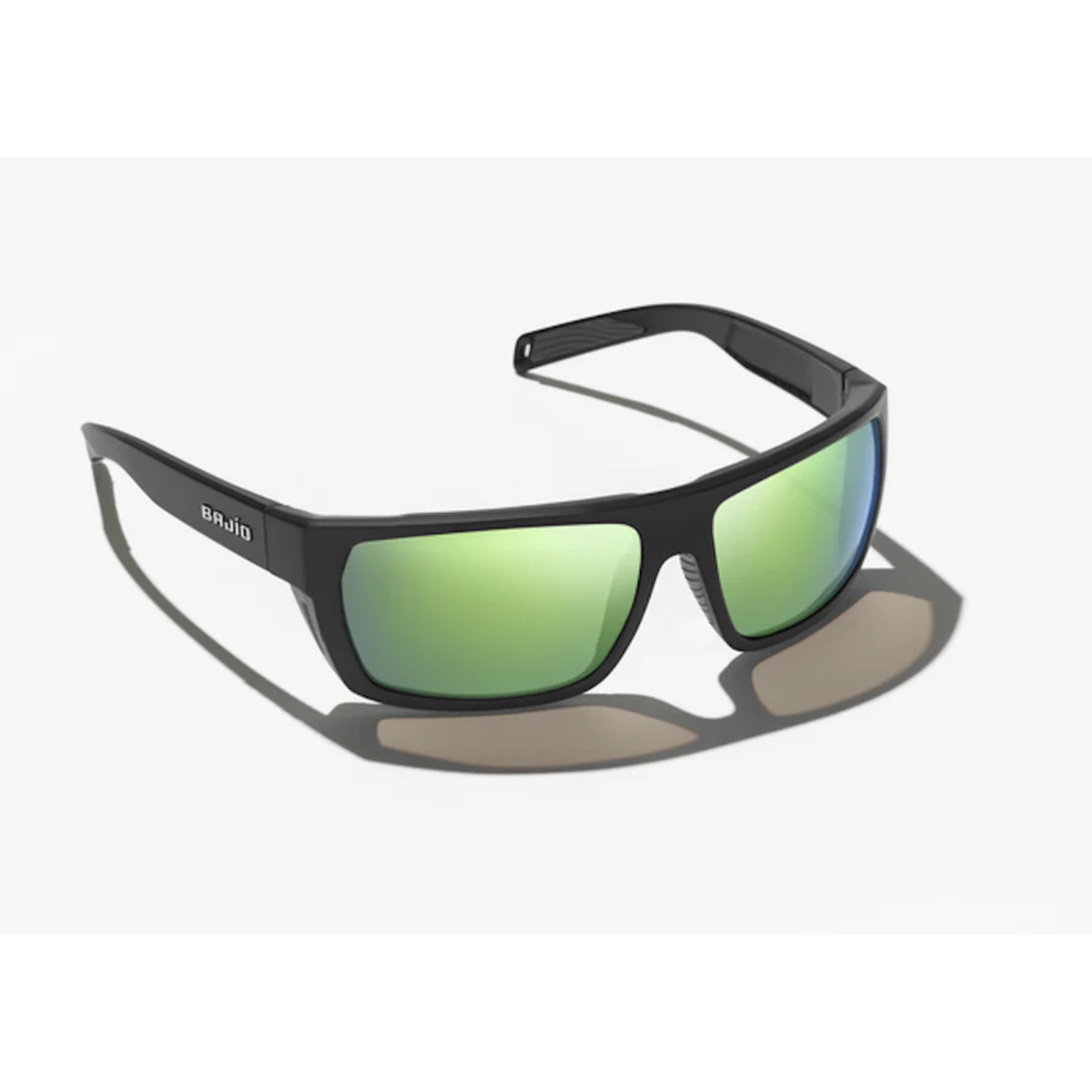 Bajio Bajio Palometa Black Matte/Green Mirror Glass Sunglasses