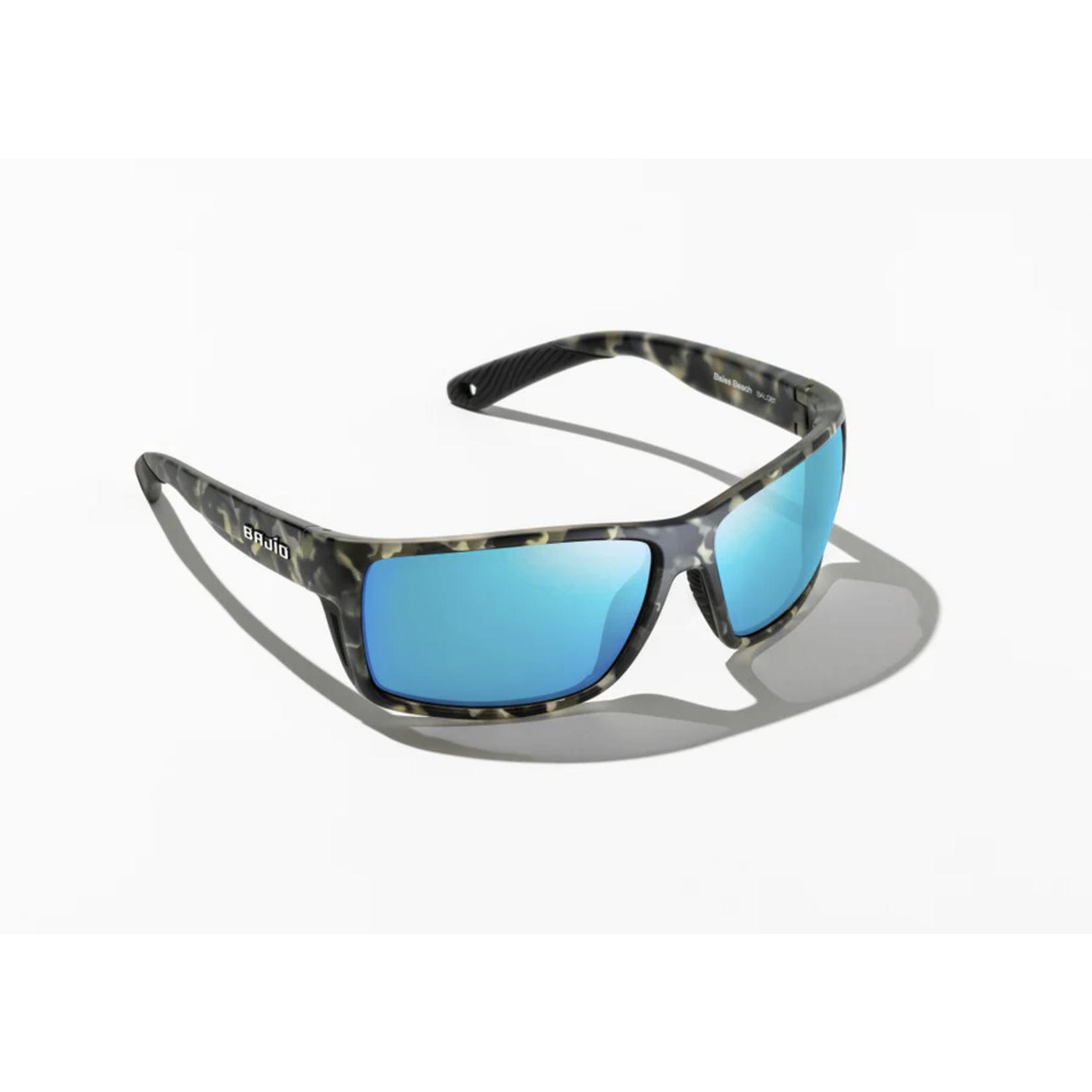 Bajio Bajio Bales Beach Grey Camo Matte/Blue Mirror Glass Sunglasses