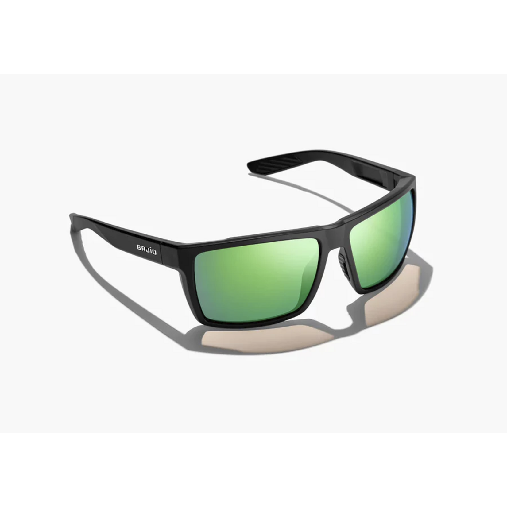 Bajio Bajio Stiltsville Black Matte/Green Mirror Glass Sunglasses