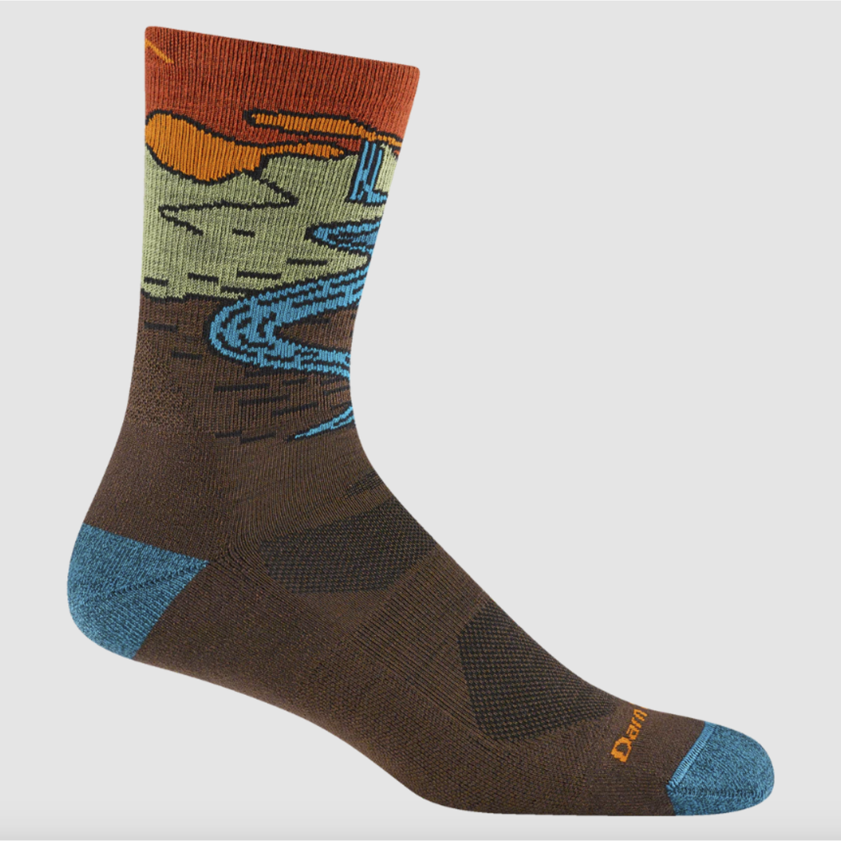 Darn Tough Socks Darn Tough Men's Chasing Waterfalls Micro Crew Lightweight Hiking Sock