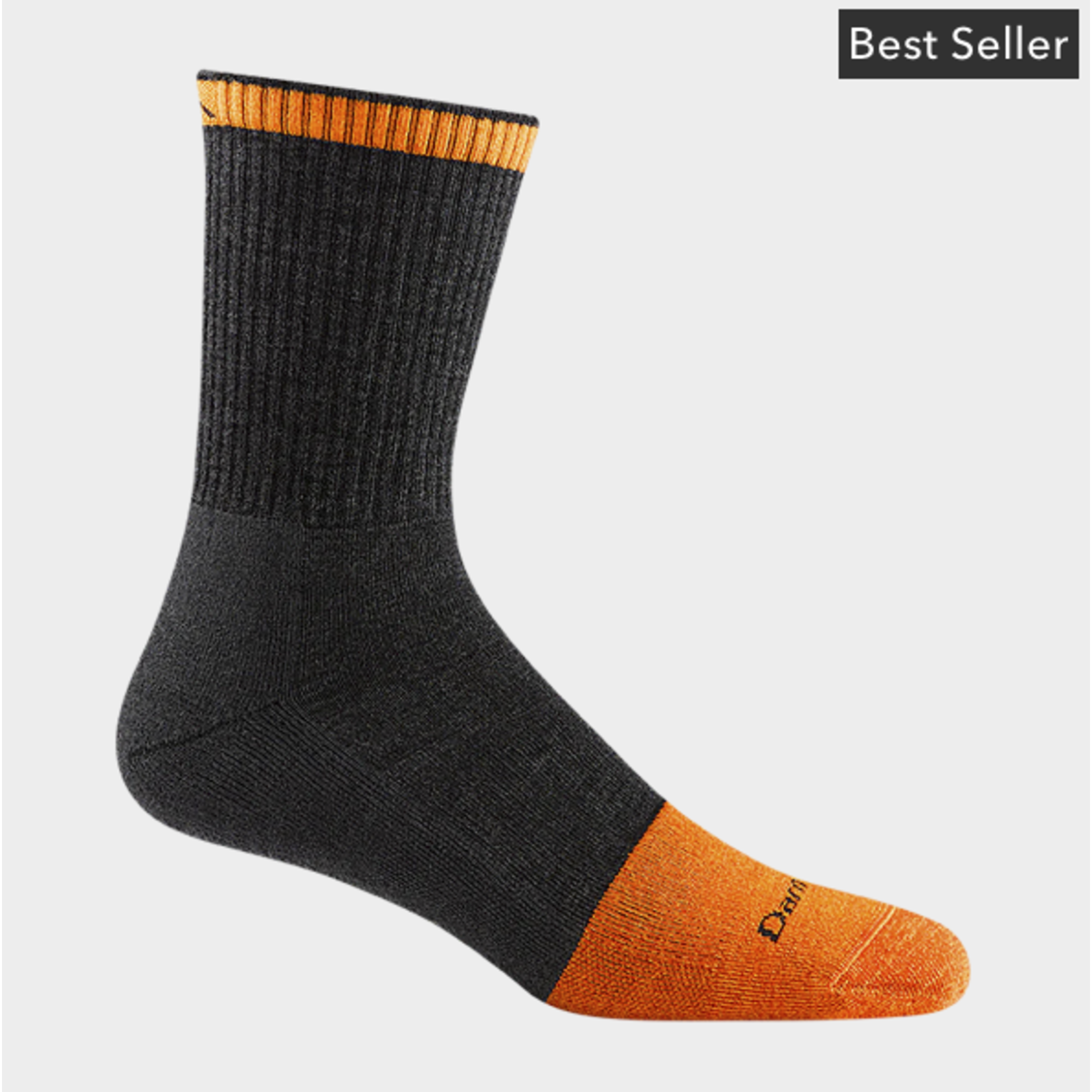 Darn Tough Socks Darn Tough Men's Steely Micro Crew Midweight Work Sock