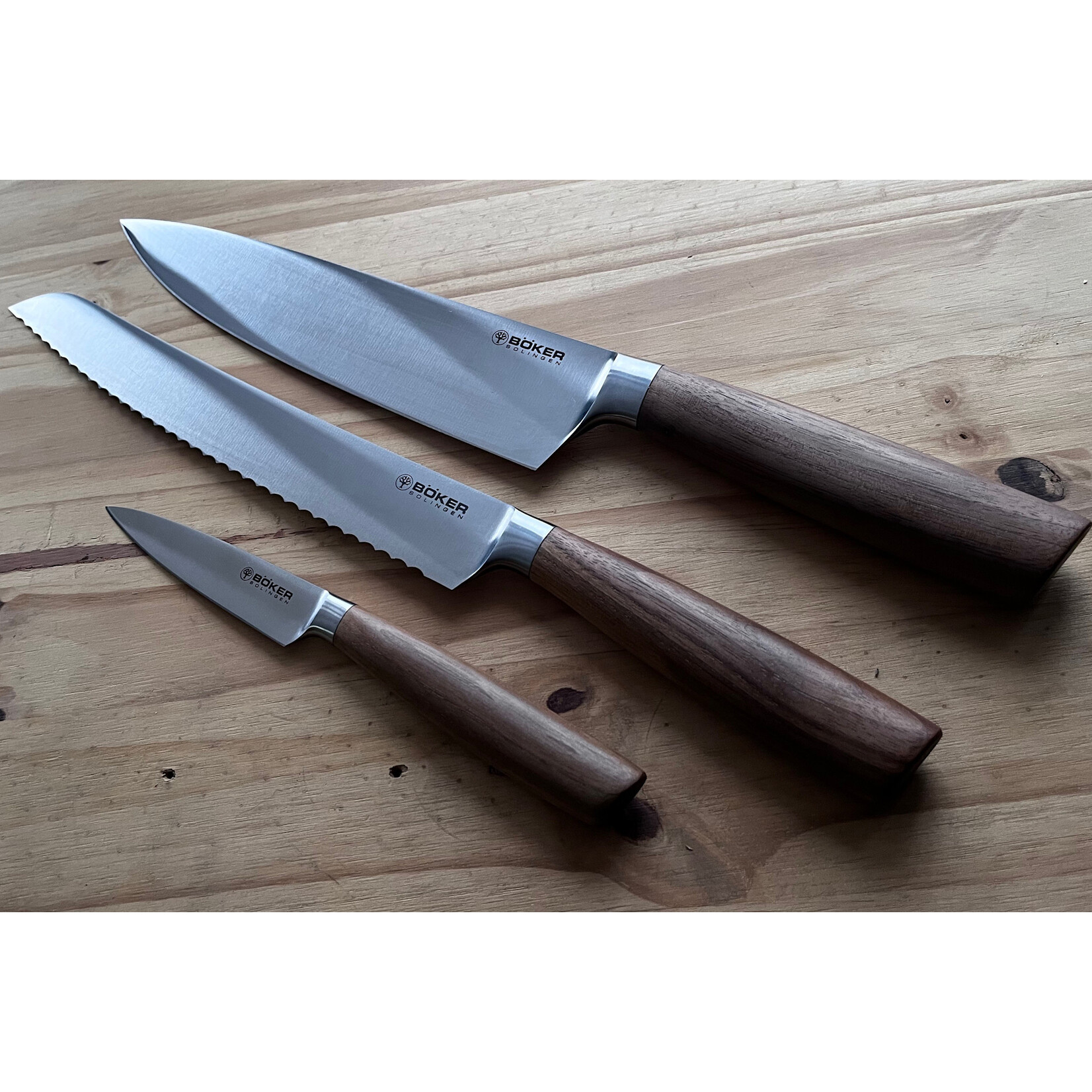 boker Boker Solingen Core Kitchen Knife Set Chef 8" Bread 8" Paring 4" knife